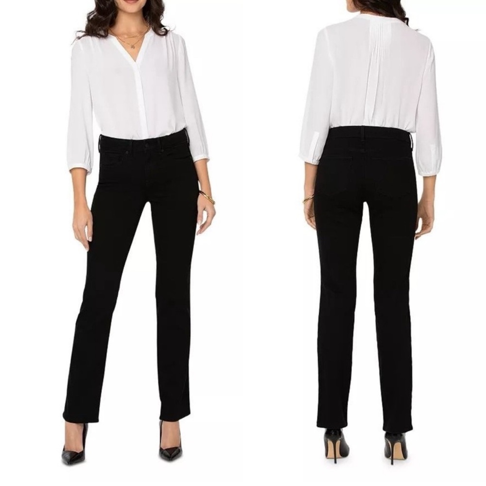 NYDJ Petite Straight Leg Ponte Knit Pant High Rise Slimming Lift Tuck Technology